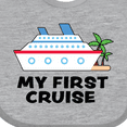 thumbnail image 4 of Inktastic My First Cruise with Cruise Ship and Palm Trees Boys or Girls Baby Bib, 4 of 4