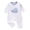 White, variant on Zwiiyzr 1-16M Baby Girl Boy Clothes One Piece Long Sleeve Romper Jumpsuit Button Down Bodysuit Romper Baby Comfy Outfit Infant Clothes White
