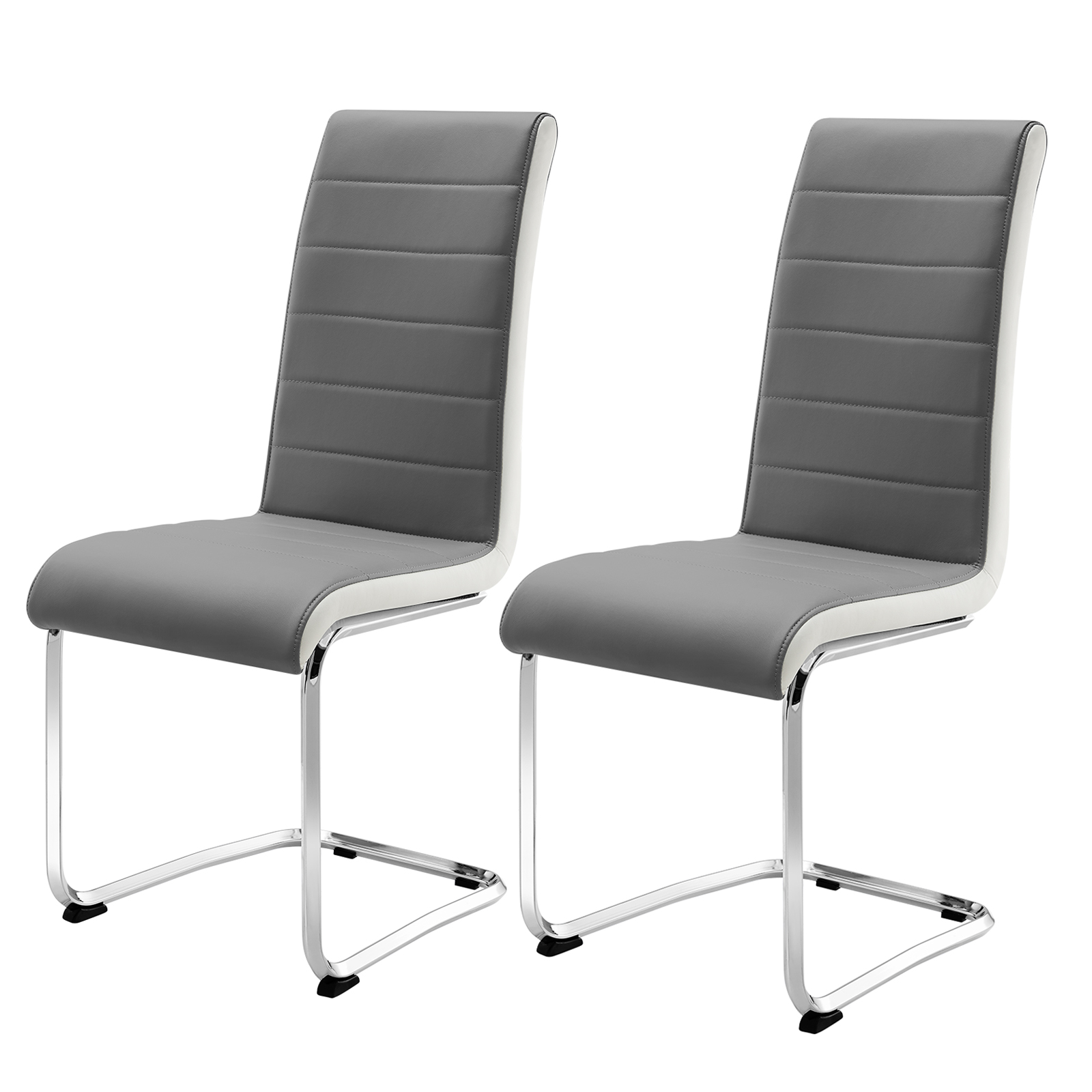 Surmoby Modern Upholstered Kitchen Chairs,Set of 2 Faux Leather Dining