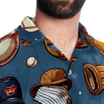 thumbnail image 5 of Baseball Men's Casual Hawaiian Shirt Printed Button Down Short Sleeve Summer Beach Shirts Unisex, 5 of 6