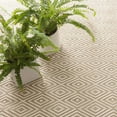 thumbnail image 4 of Dash & Albert Diamond Handwoven Indoor/Outdoor Rug, 10' x 14', Khaki/White, 4 of 5