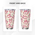 thumbnail image 3 of Cauagu Bow With Sugar Skull Pattern 20oz Tumbler,Stainless Steel Vacuum Insulated Tumbler with Lid Insulated Coffee Mug Thermal Cup with Splash Proof Sliding Lid-Straw Three-piece Set, 3 of 8