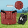 thumbnail image 6 of Haosy Glittering Stars on Red Golf Mallet Putter Cover Strong Magnetic Leather Golf Club Headcover Closure, 6 of 7