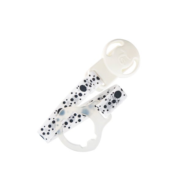 Clip para Chupete Twistshake, Universal, Anillo Extraíble, Materiales Seguros, Libre de BPA, Blanco
