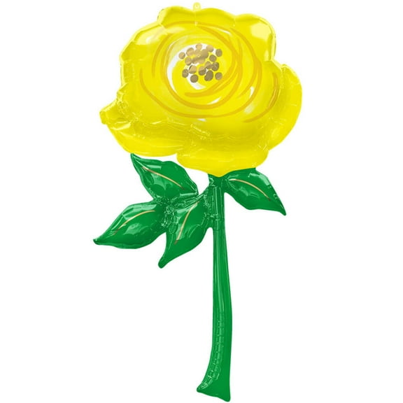55 inch Yellow Flower Foil Mylar Balloon - Party Supplies Decorations