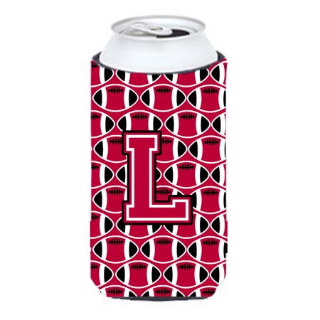 

Carolines Treasures CJ1079-LTBC Letter L Football Crimson and White Tall Boy Beverage Insulator Hugger Tall Boy