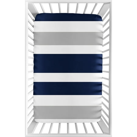 UPC: 0846480057185 | Stripe Mini Fitted Crib Sheet by Sweet Jojo Designs