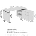 thumbnail image 2 of Scranton & Co Engineered Wood 72W x 30D Standing Desk with Storage in Gray, 2 of 8