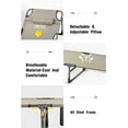 thumbnail image 2 of Nice C Folding Camping Cot, Lounge Chair, Sleeping Bed, 4-Reclining Position with Pillow & Storage Bag, Heavy Duty Holds Up to 250 Lbs，Lightweight, Comfortable for Outdoor&Indoor (2-Pack Olive), 2 of 9
