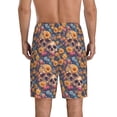 thumbnail image 6 of KLL Skull daisy colorful for Men's 1-Pack Shorts,Sleep Pajama Shorts for Men Soft Pj Shorts Men's Pajama Bottoms Sleepwear -3X-Large, 6 of 7