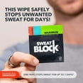 thumbnail image 3 of SweatBlock Antiperspirant Wipes - Maximum Clinical Strength - Treat Hyperhidrosis & Excessive Sweating for Men, Women, & Teens - up to 7 Days Protection Per Wipe - Dermatologist Tested - 30 Wipes, 3 of 6