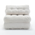 thumbnail image 4 of Folding Sofa Bed, Convertible Sleeper Chair with Pillow Foldable Mattress with Back Support, Portable Fold Out Chair Bed Comfy Floor Sofa Lounge for Living Room Bedroom, Single (Beige), 4 of 11