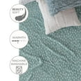 thumbnail image 3 of Vianney Sky King Size Lightweight Fleece Blanket in Light Blue with Metallic Embellishment, 3 of 7