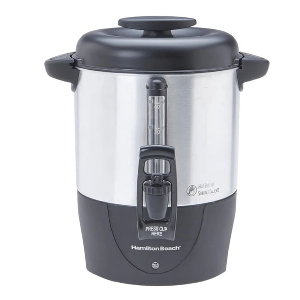 Cafetera Eléctrica Hamilton Beach Percoladora de 40 Tazas con Dispensador Acero Inoxidable Reacondicionado
