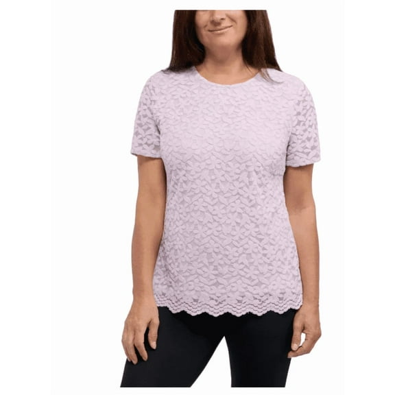 Teddi Rose Women's Lace Top (Purple, Medium)