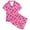 N10-Hot Pink, variant on Ulitacool Casual Girl'S Pajamas 4-5 Years Short Sleeve Homewear Lapel Button Down Sleepwear Cartoon Graphic Sleepwear Cute Toddler Clothing Light Pink