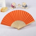 thumbnail image 3 of Home Improvement, Solid Fan Folding Folding Party Wedding Hand Dance Held Silk Pattern Color Tools & Home Improvement, Paper Fans set, 3 of 3
