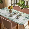 thumbnail image 3 of Eucalyptus Leaves Table Cloths for 6 Foot Rectangle Tables, Summer Botanical Patio Waterproof Elastic Fitted Tablecloths, Washable Rectangular Table Cover for Camping, 3 of 8
