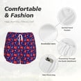 thumbnail image 4 of Yiaed Cute Crabs Print Women's Running Shorts with Liner 3 Zipper Pockets Elastic Workout Athletic Gym Yoga Shorts-Medium, 4 of 7