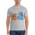 thumbnail image 3 of Red And Blue Dragon Flame Men'S Basic Short Sleeve T-Shirt Gray X-Large, 3 of 5