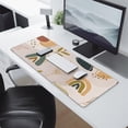 thumbnail image 4 of Abstract Art Design Large Gaming Mouse Pad - Ensures Comfortable Gameplay - Extended, Waterproof, Non-Slip Base - Perfect for Office Laptop - Modern Boho Leaves Design - 31.5 X 11.8 Inch, 4 of 7