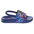 thumbnail image 2 of Marvel Avengers Super Heroes Boys Slides. (Toddler Little Kids), Navy, Size: 5-6, 2 of 6