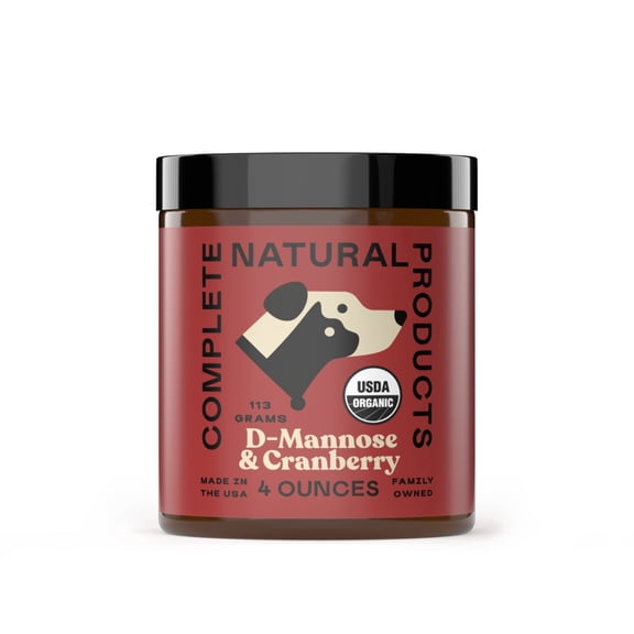 Organic D-Mannose & Cranberry Powder for Pets - 4oz - Pure D-Mannose & Cranberry by Complete Natural Products