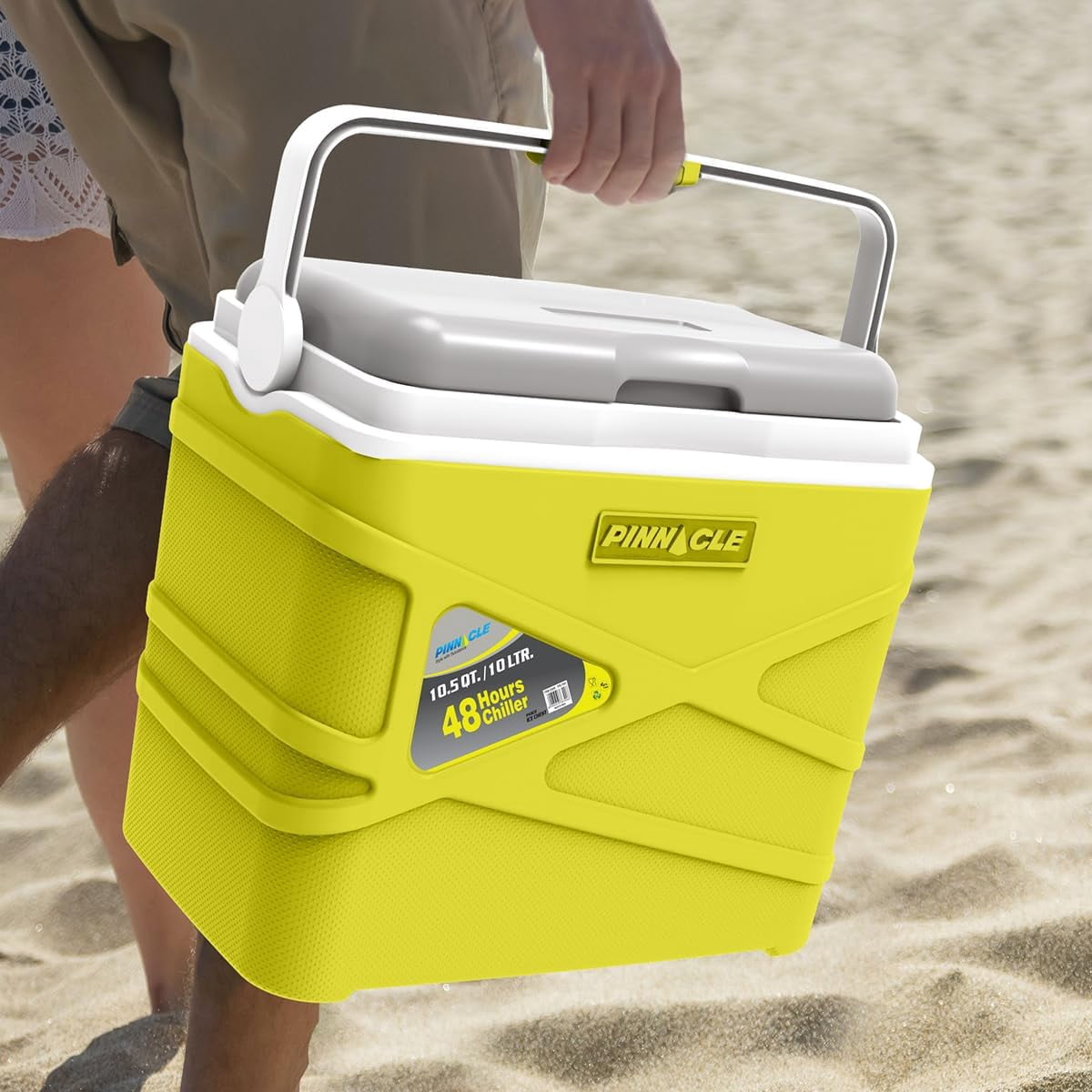 Pinnacle 10 L Insulated Cooler Lunch Box Portable Hard Cooler for Camping - Green