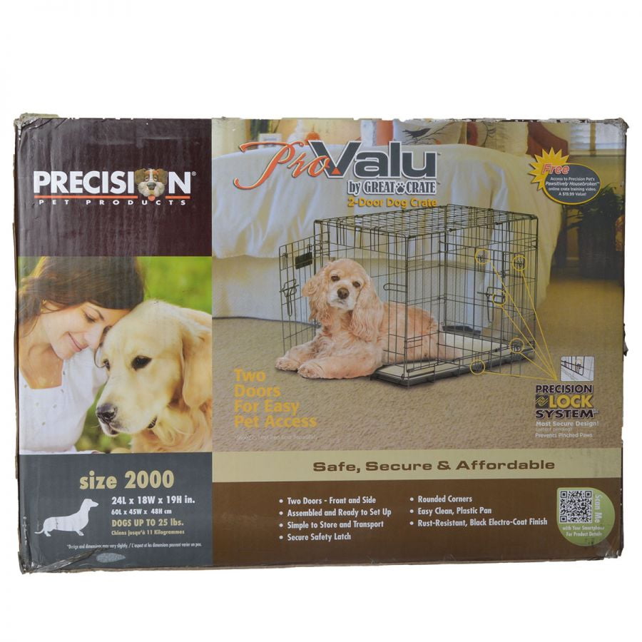 Precision Pet Pro Value by Great Crate 2 Door Crate Black Model