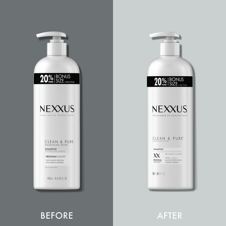 Nexxus Clean & Pure Daily Shampoo with Pump, 16.5 oz