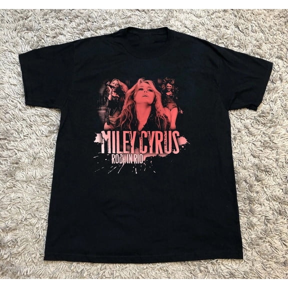 Fukika Mi!ley C!yrus Black Cotton All size S-5XL Gift For Fans T-Shirt