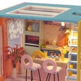 thumbnail image 2 of 3D bricolaje madera iluminación casa modelo miniatura muebles cabaña montaje juguete (B) Likrtyny Para estrenar, 2 of 8