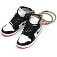 thumbnail image 2 of Nike Air Keychain Black/Pink Mini 3D AJ1 Sneaker Inspired Shoe Keychain, 2 of 7