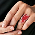 thumbnail image 2 of Flying Monarch Butterfly Red Coral Inlay Stone Sterling Silver Ring-7, 2 of 4
