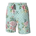 thumbnail image 4 of Logiee Vintage Floral Print Mens Swim Trunks Quick Dry Board Shorts,Breathable Hawaii Beach Shorts Swimwear Bathing Suits-Large, 4 of 6