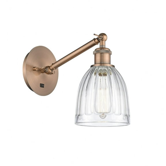 317-1W-AC-G442-LED-Innovations Lighting-Brookfield - 1 Light Wall Sconce In Art Nouveau Style-11.38 Inches Tall and 5.75 Inches Wide Antique Copper