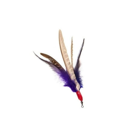 GoCat Da Bird Feather Cat Toy Super Refill with Extra Feathers, Handmade in the USA, Assorted Colors (1 Pack), Keeps you cat entertained and happy;.., By Go Cat