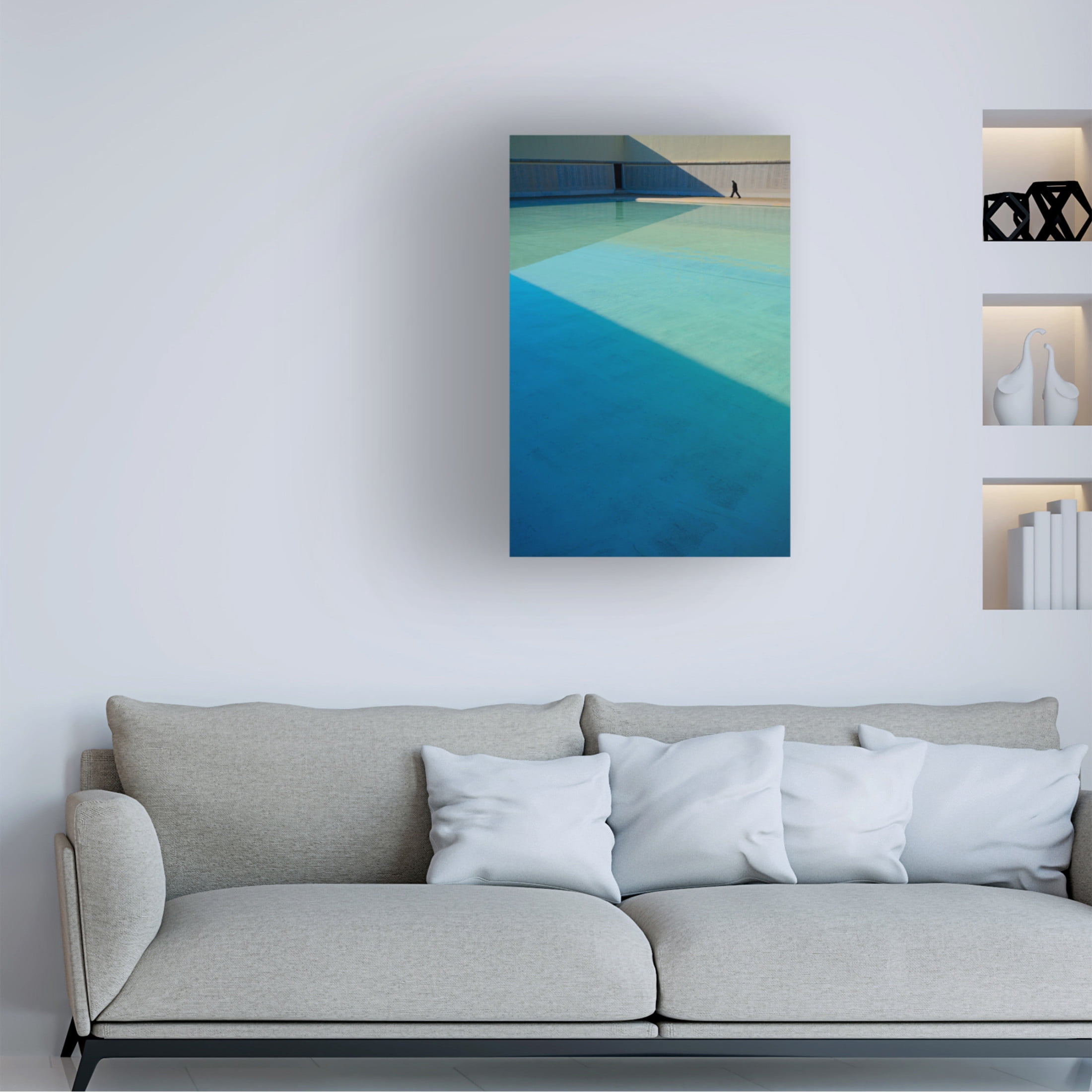 Canvas Wall Art - Florentinus Joseph 'Zig Zag Effect' Wall Art for Living Room, Bedroom, or Office Décor by Trademark Fine Art - 30 x 47 Inches
