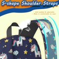 thumbnail image 5 of Unicorn and Star Blue Pattern 17" School Backpacks for Teens,Waterproof Oxford Fabric,S-Shape Padded Straps for School,Travel,Hiking,Camping, 5 of 6