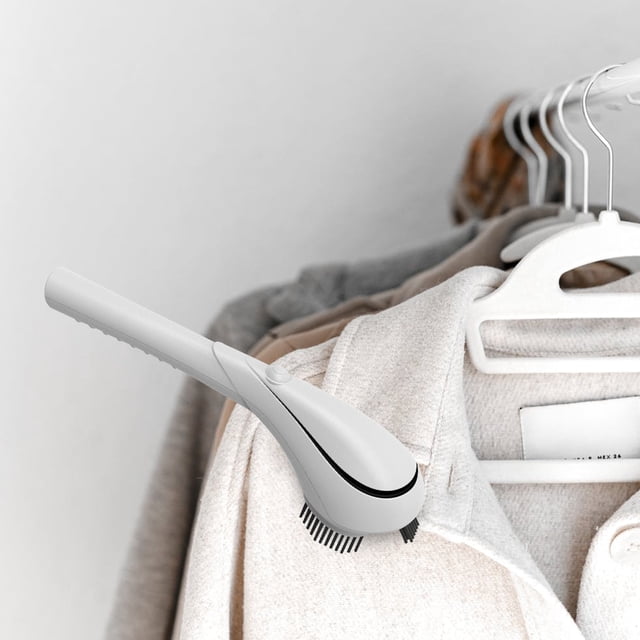 Cepillo eléctrico para zapatos | Limpiador de mano recargable inalámbrico | Quitamanchas multifunción para zapatos, ropa, ropa de cama | Material ABS | Carga USB | 21,5x5,5x6,5cm | Blanco