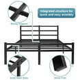 thumbnail image 6 of Lusimo Queen Bed Frame with Square Frame Headboard and Footboard 14 Inch Heavy Duty Metal Slat Mattress Foundation Bed Easy Assembly, Black, 6 of 11