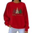 thumbnail image 6 of Craaazy Women's Christmas Shirt Long Sleeve Merry Christmas Sweatshirts Casual Pullover Tops Gifts, 6 of 8