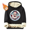 thumbnail image 1 of Sudadera con capucha para hombre, informal, a la moda, con estampado navideño, de manga larga y bolsillo, de poliéster, 1 of 4