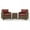 Sangria, variant on Crosley Furniture Bradenton 3 Piece Metal Patio Conversation Set in Sangria Red