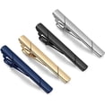 thumbnail image 1 of 4 Pcs Tie Clips for Men Tie Pin Set Ties Necktie Business Bar Clips, 1 of 6