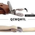 thumbnail image 2 of QCWQMYL Beige Men's Suspenders Braces Leather Strap Father/Husband's Gift Button Suspenders Work, 2 of 6