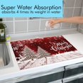 thumbnail image 5 of Large Dish Drying Mat for Kitchen Counter,Christmas Tree Winter Snowflakes Dish Drying Mat,Merry Christmas Dish Drainer Mat Drying Pad Super Absorbent Reversible Microfiber for Countertop 18"X24", 5 of 7