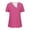 Pink, variant on SROBPTY Womens T-Shirts Solid V Neck Short Sleeve Button Loose Breathable Summer Tops for Casual Wear