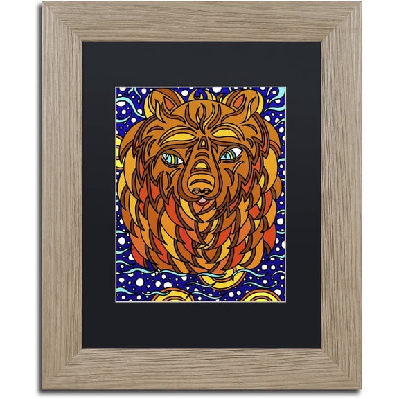 Trademark Fine Art "Bailey the Bear Alive" Canvas Art by Kathy G. Ahrens, Black Matte, Birch Frame