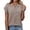 508_Khaki, variant on T Shirts for Women V Neck Casual Brushed Strip V Neck Bat Short Sleeved T Shirt